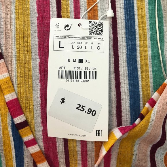 Colorful Stripe Blouse (New With Tag) - Picture 5 of 6